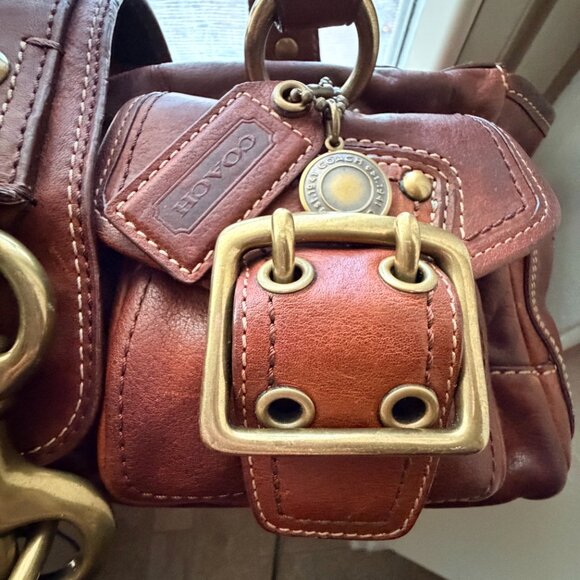 Coach 65thAnniversary Mandy Vintage Y2K Whiskey Brown Leather Shoulder Bag 10330 - Picture 14 of 15